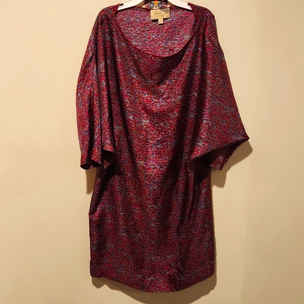 ❤️ ELIZABETH AND JAMES 100% SILK TWILL SHIFT DRESS, SMALL